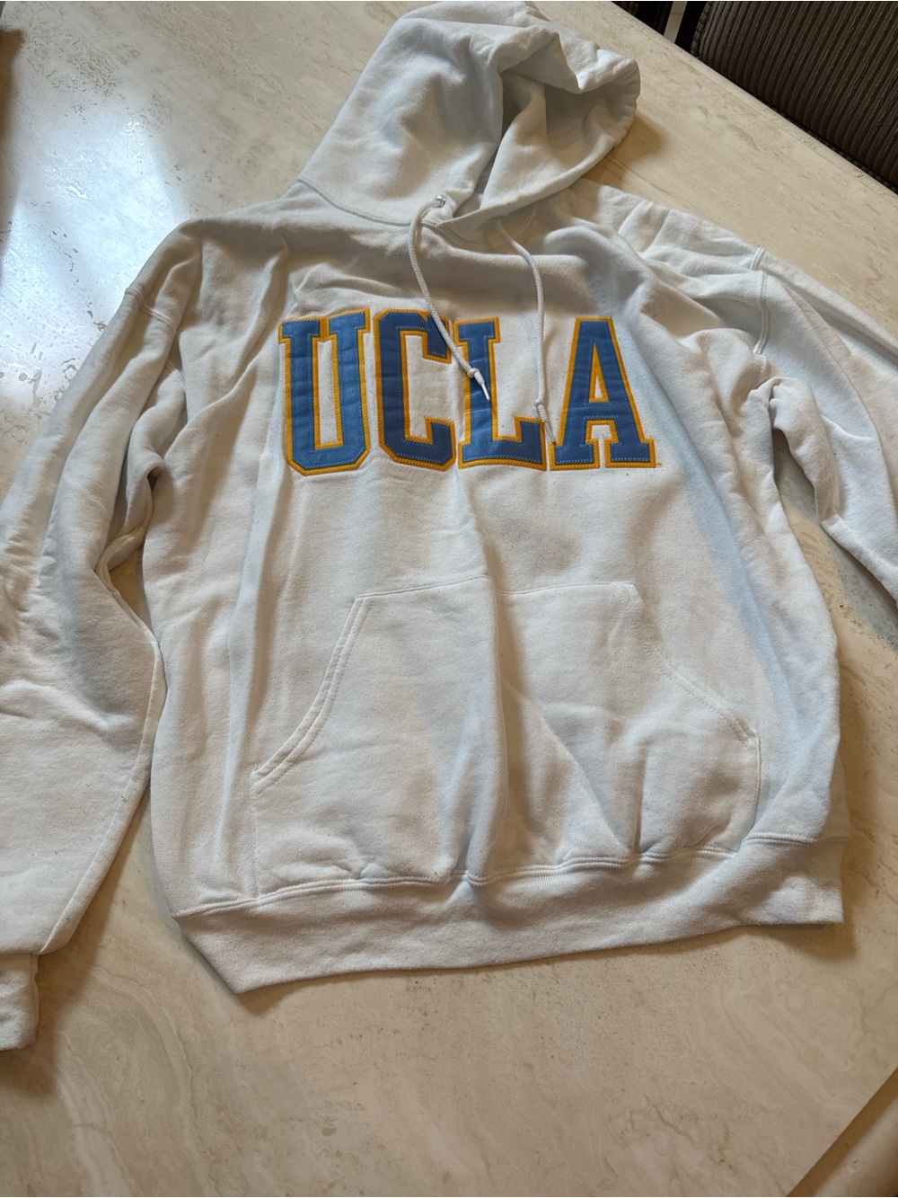 UCLA Crewneck Sweatshirt in White with Blue & Gold Lettering